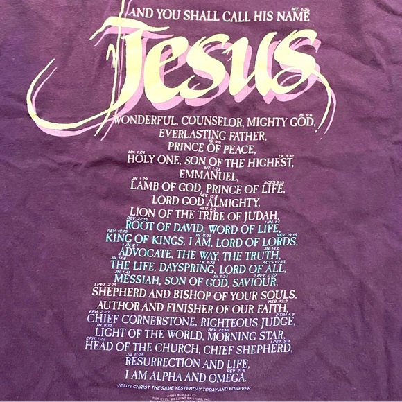And you Shall call his name - 1991 Bob Bailey tshirt - Picture 4 of 7